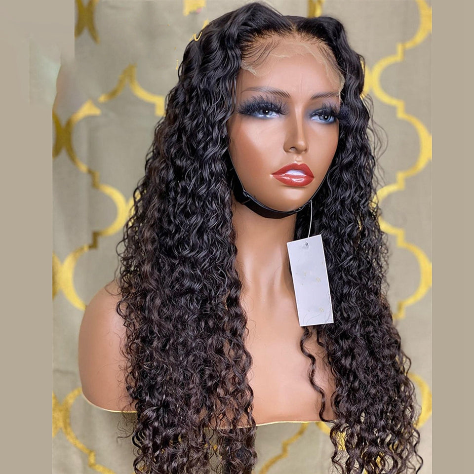 Long Lace Front Curly High Temperature Black Lady Silk Wig - Pleasures and Sins   Pleasures and Sins