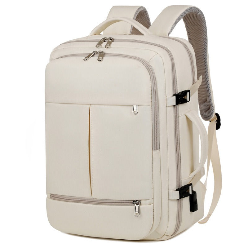 Large Capacity Backpack Multiple Pockets And Zippers Versatile Business Travel - Pleasures and Sins   Pleasures and Sins