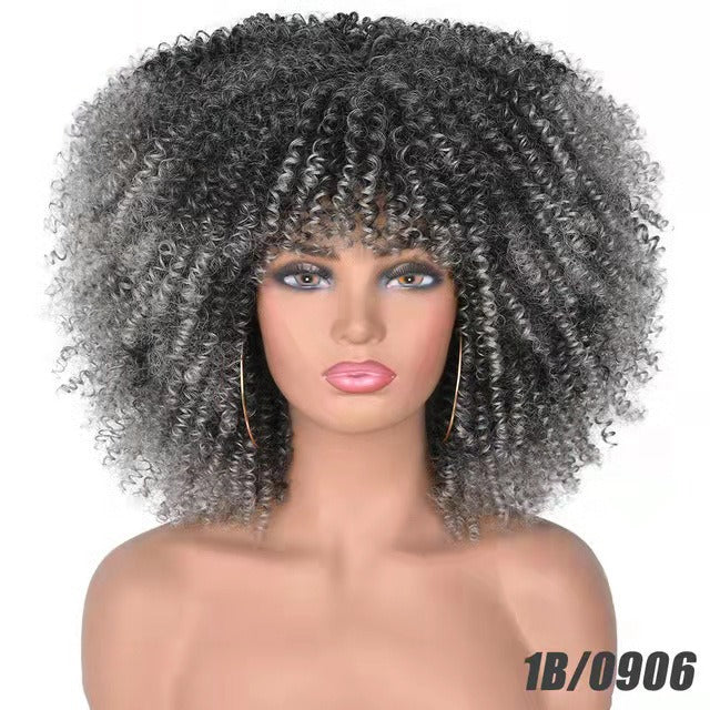 Ladies African Black Chemical Fiber Wig Full Head - Pleasures and Sins   Pleasures and Sins