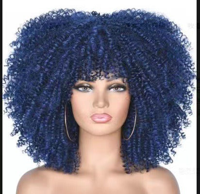 Ladies African Black Chemical Fiber Wig Full Head - Pleasures and Sins   Pleasures and Sins