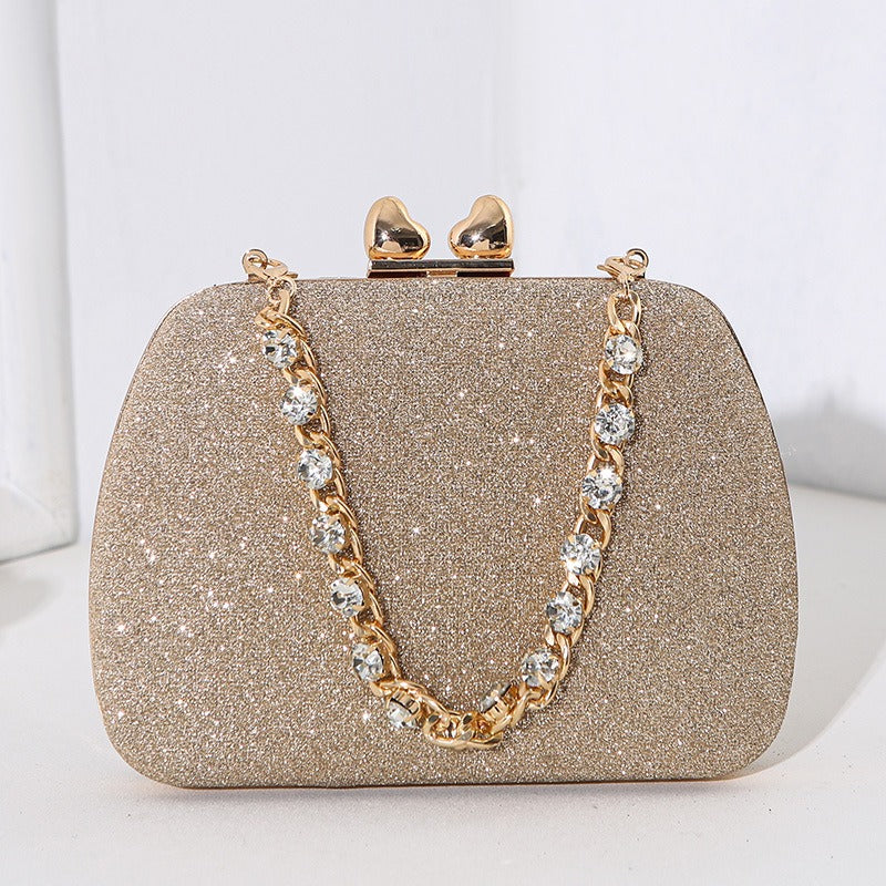 Diamond Chain Handheld Small Square Celebrity ClutchBag - Pleasures and Sins   Pleasures and Sins