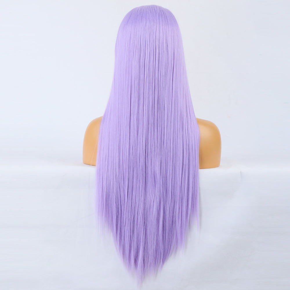 Light Purple Chemical Fibre Lace Front Long Straight Wig - Pleasures and Sins   Pleasures and Sins