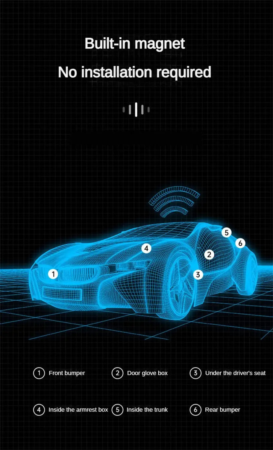 Mini localisateur GPS pour voitures et personnes, etc. Magnétique