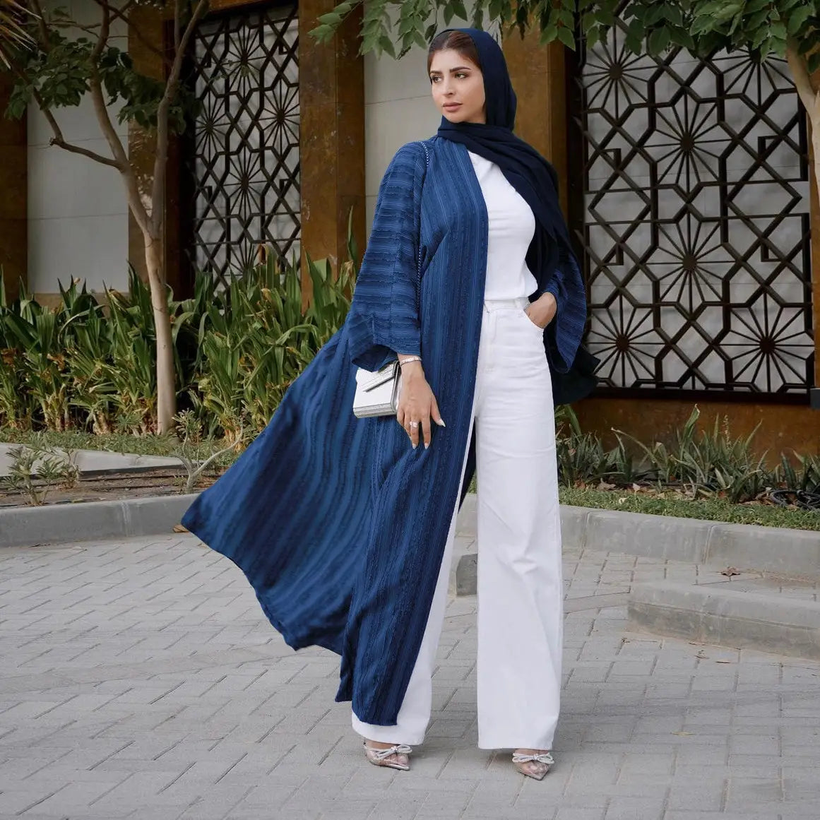 Ramadan Eid Djellaba Abaya Long Sleeve Muslim Dress