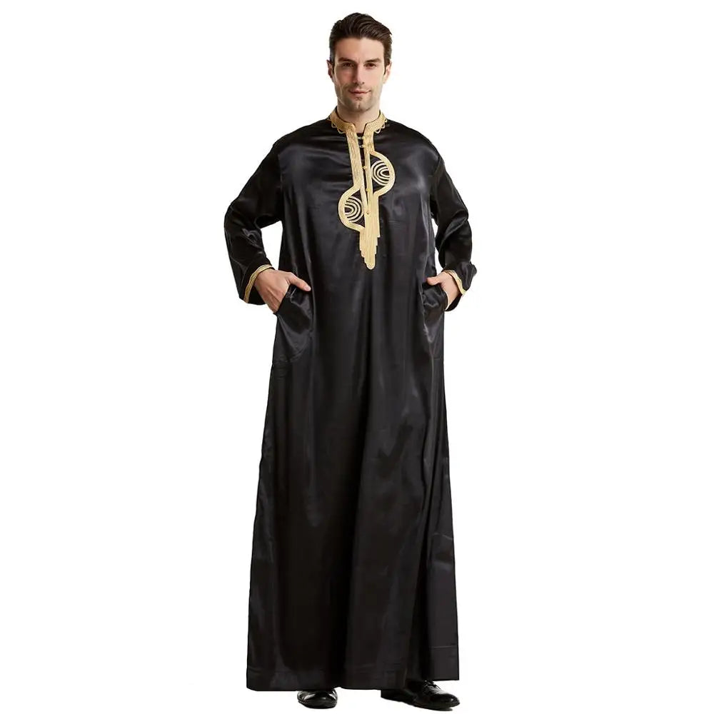 Muslim Abaya for Men Jubba Thobe Arab Long sleeve Islamic Clothing - Pleasures and Sins   Pleasures and Sins