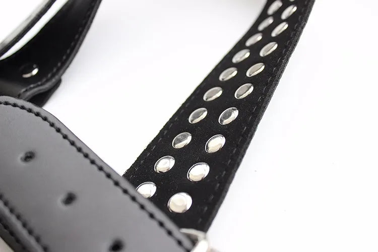 Men’s Leather Bondage Binding Strap Black Multi-stud Harness