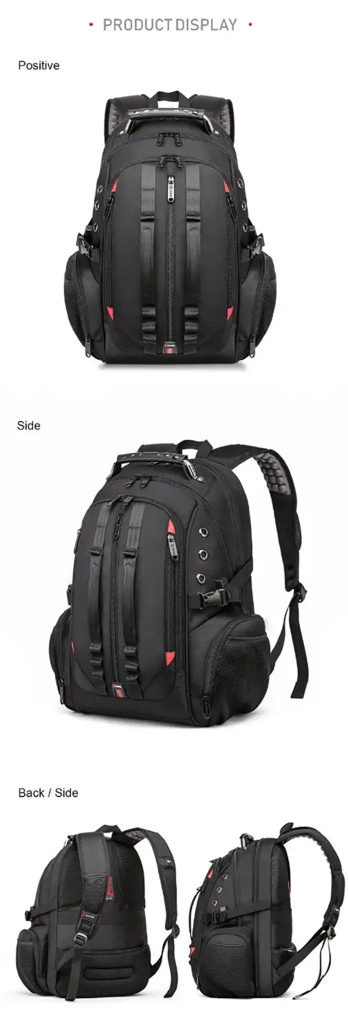 Mens 45l Travel Backpack 15.6 Laptop Usb Anti Theft Backpack