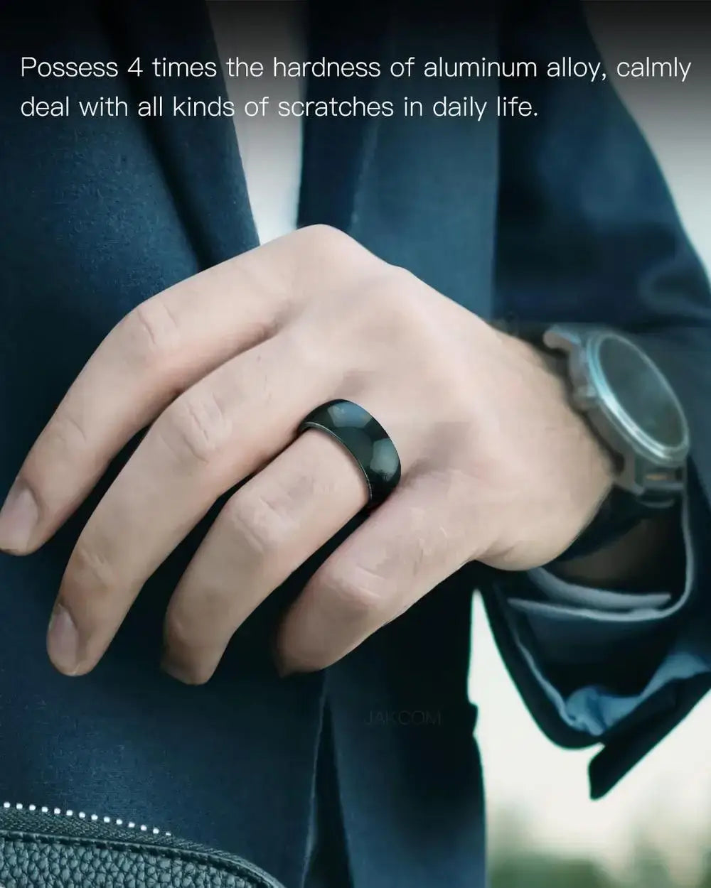 Black Nfc Smart Ring Technology Mobile Card