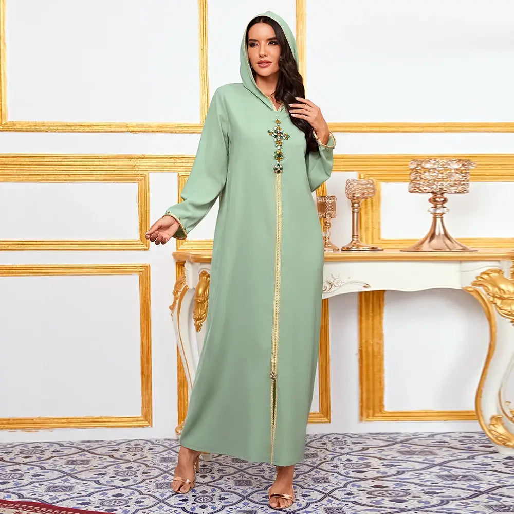 Abaya Dubai Islam Muslimisches Kleid für Frauen Arabisch