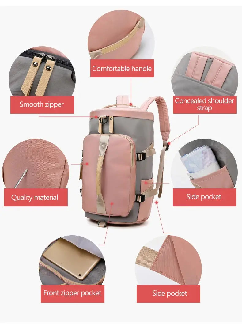 Womens Gym Bag Backpack Fitness Bag for Shoes Outdoor