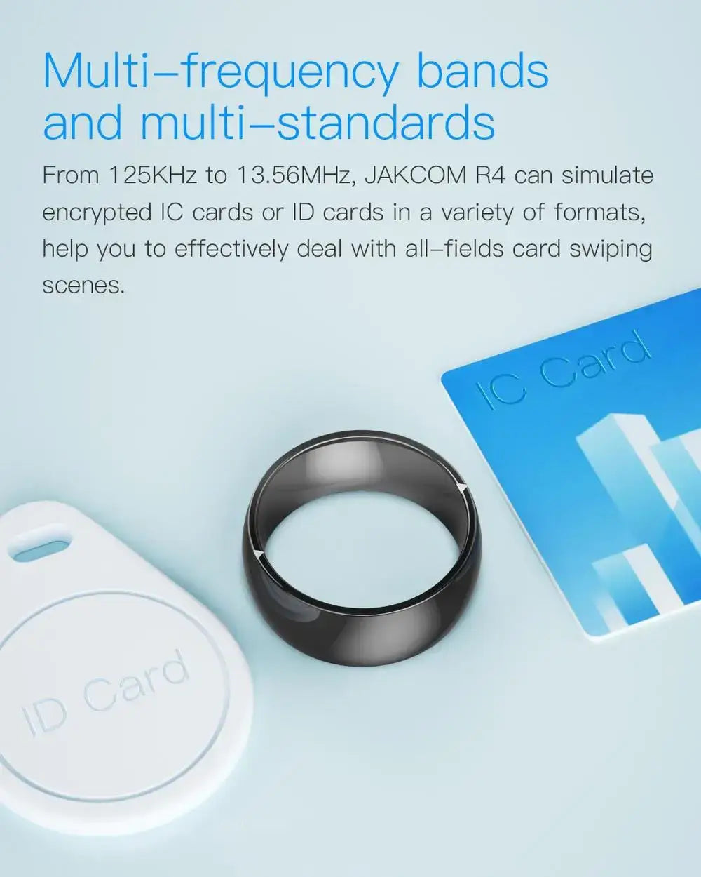 Black Nfc Smart Ring Technology Mobile Card