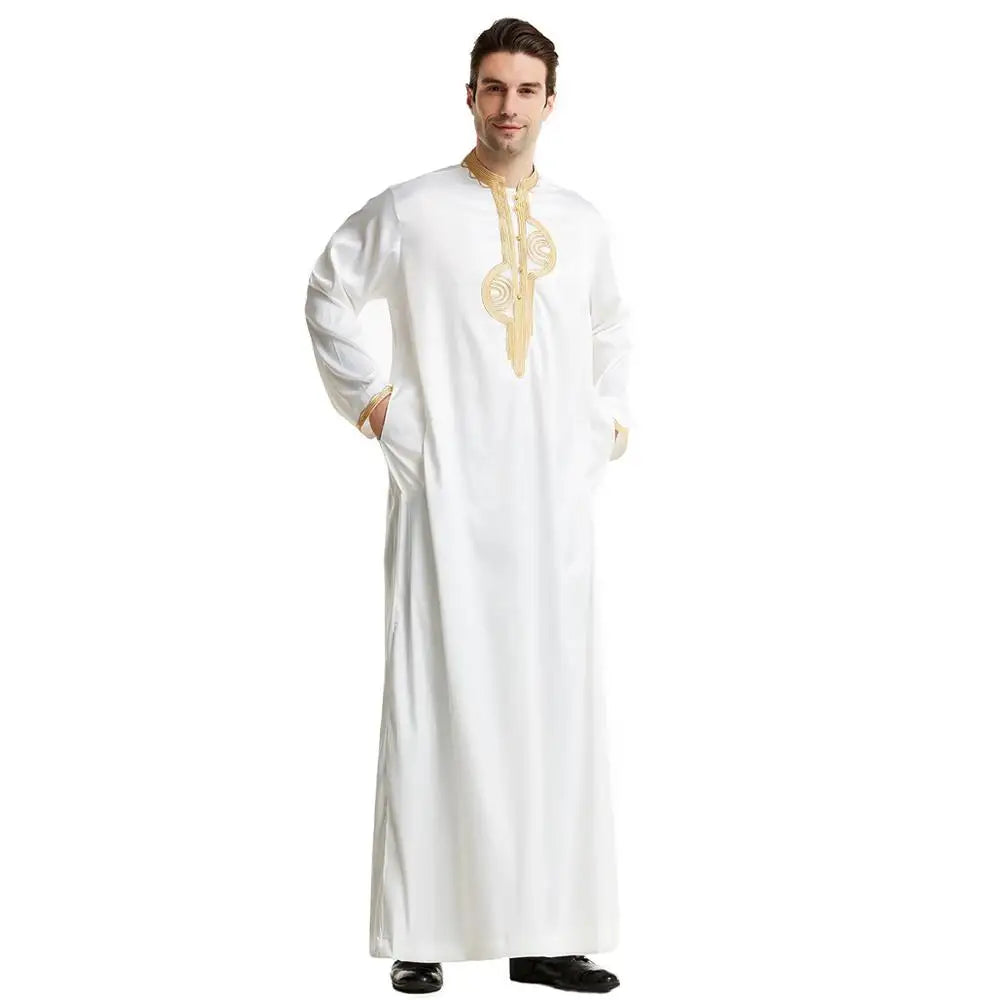 Muslim Abaya for Men Jubba Thobe Arab Long sleeve Islamic Clothing - Pleasures and Sins   Pleasures and Sins