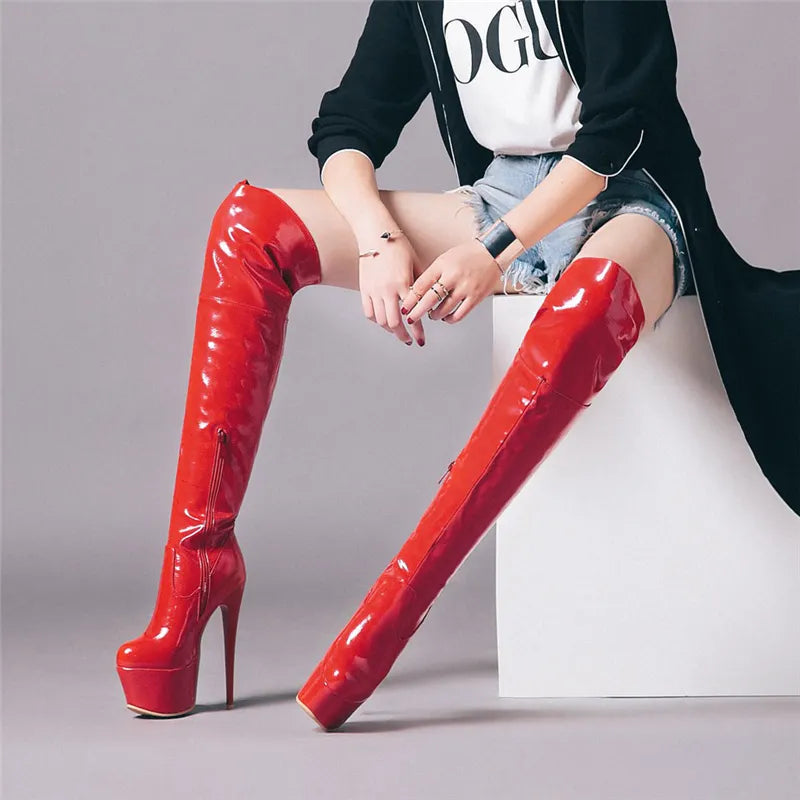 Sexy Thigh High Fetish Boots For Women With Platform - Pleasures and Sins   Pleasures and Sins