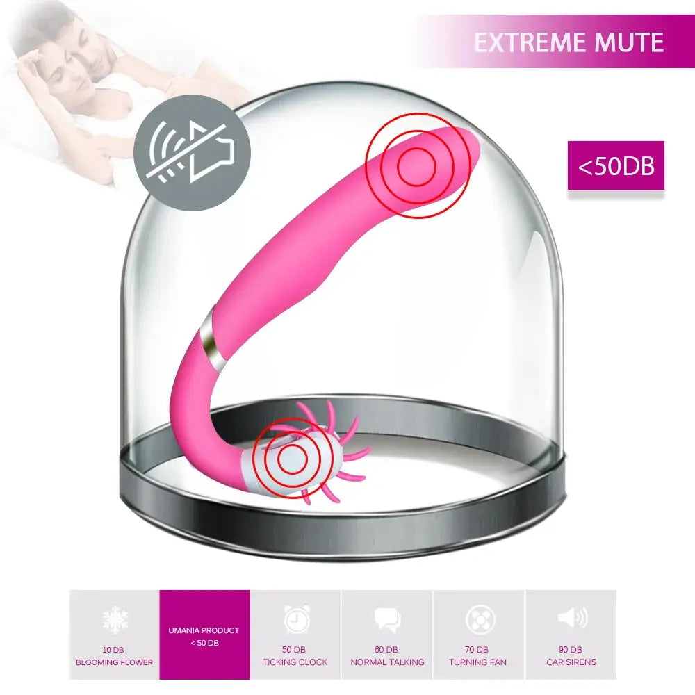 Vibrateur pour dames avec brosse pour stimuler le clitoris