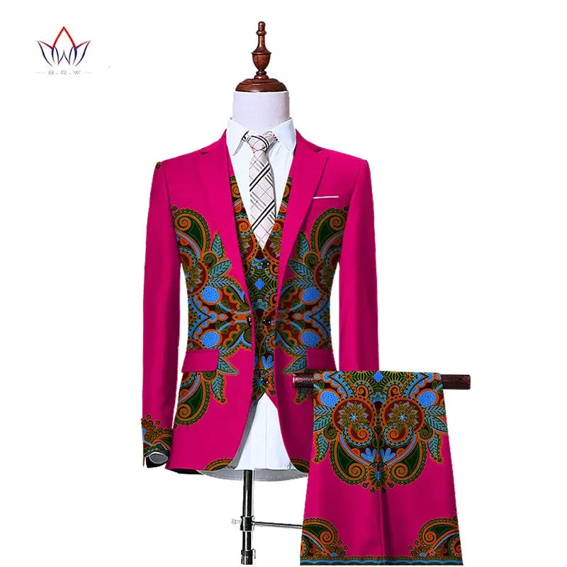 Mens 3 Piece Slim Fit Cowboy Suit. Jacket Waistcoat