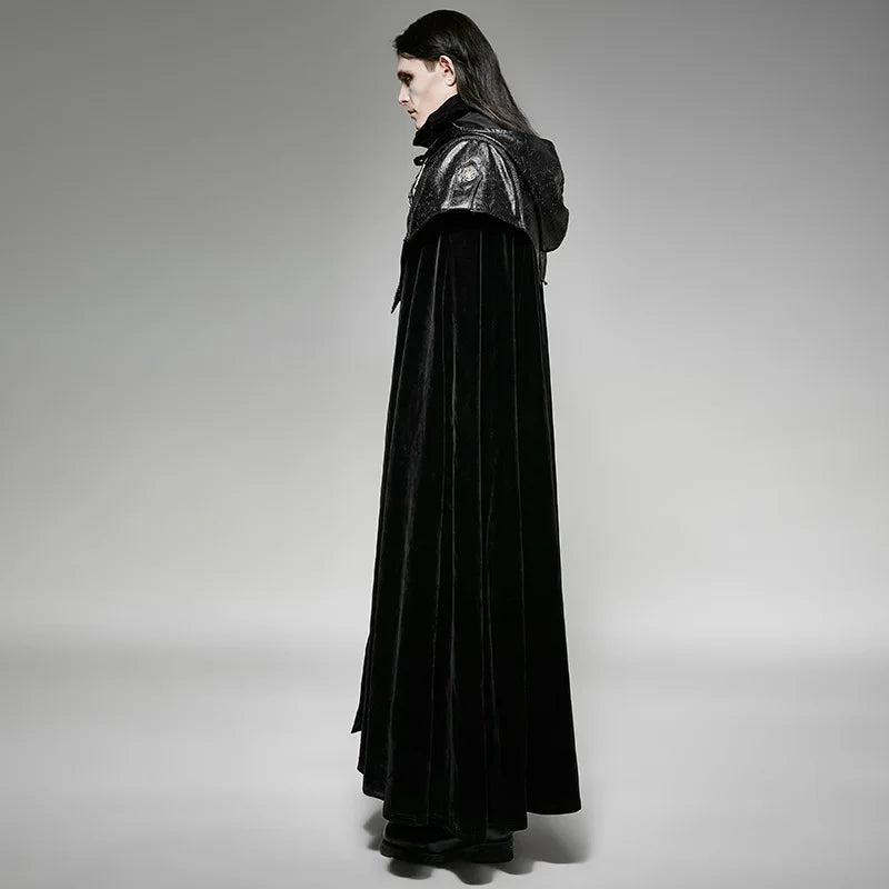 Men’s Windbreaker Cloak Punk Retro Long Cloak Coat