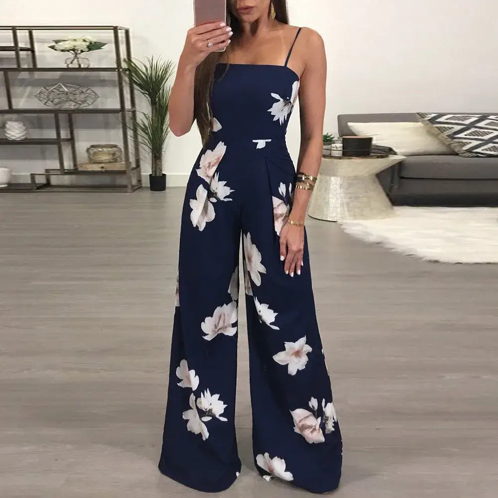 Damen Sommer Mode Floral Playsuit Jumpsuit Hose