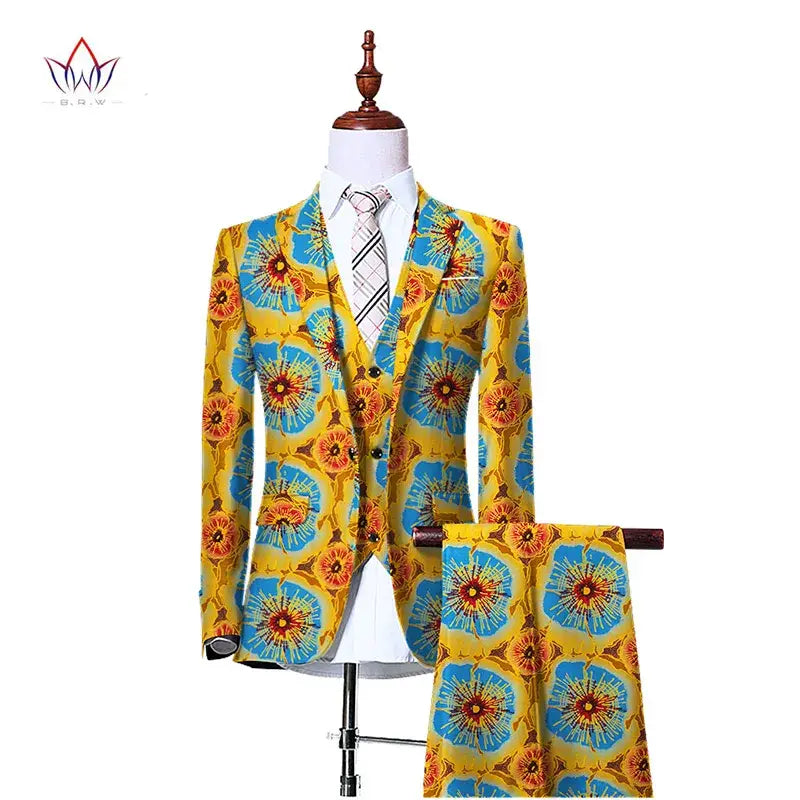 Mens 3 Piece Slim Fit Cowboy Suit. Jacket Waistcoat