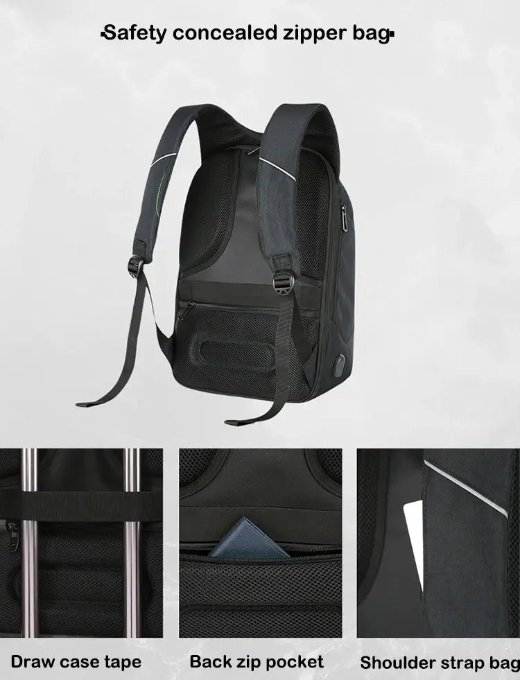 Homme 15.6 Laptop Backpack Anti Theft Backpack Usb Charging