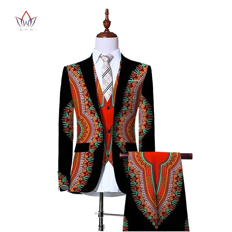 Mens 3 Piece Slim Fit Cowboy Suit. Jacket Waistcoat