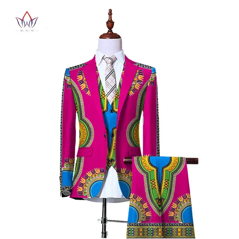 Mens 3 Piece Slim Fit Cowboy Suit. Jacket Waistcoat