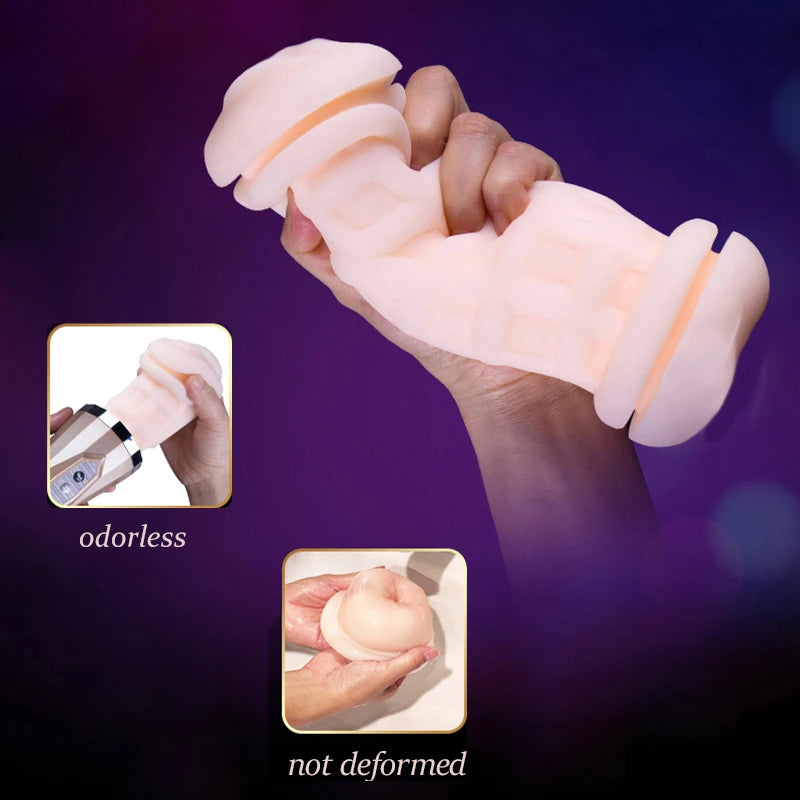 Male Masturbator Vibrator Real Silicone Vagina for Men - Pleasures and Sins   Pleasures and Sins