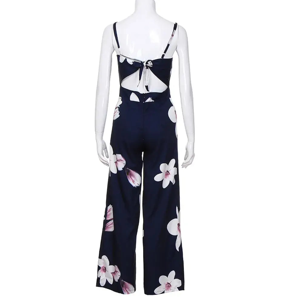 Damen Sommer Mode Floral Playsuit Jumpsuit Hose