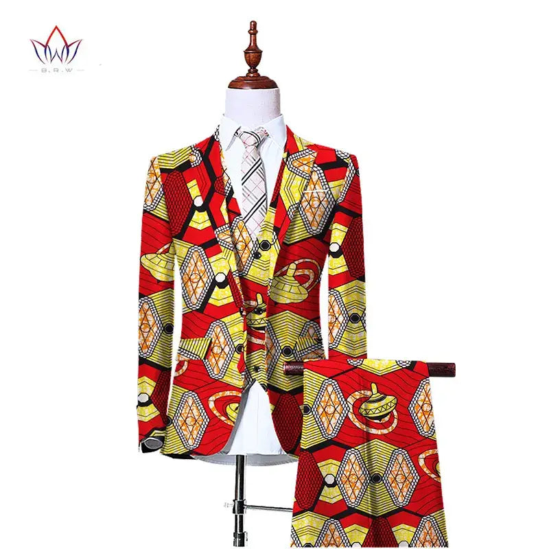 Mens 3 Piece Slim Fit Cowboy Suit. Jacket Waistcoat