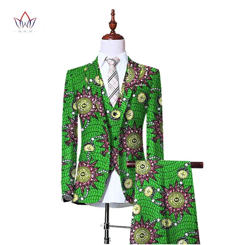 Mens 3 Piece Slim Fit Cowboy Suit. Jacket Waistcoat