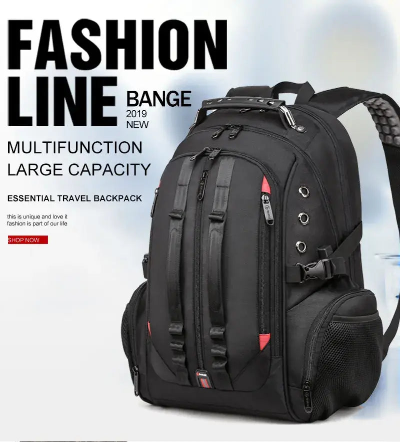 Mens 45l Travel Backpack 15.6 Laptop Usb Anti Theft Backpack