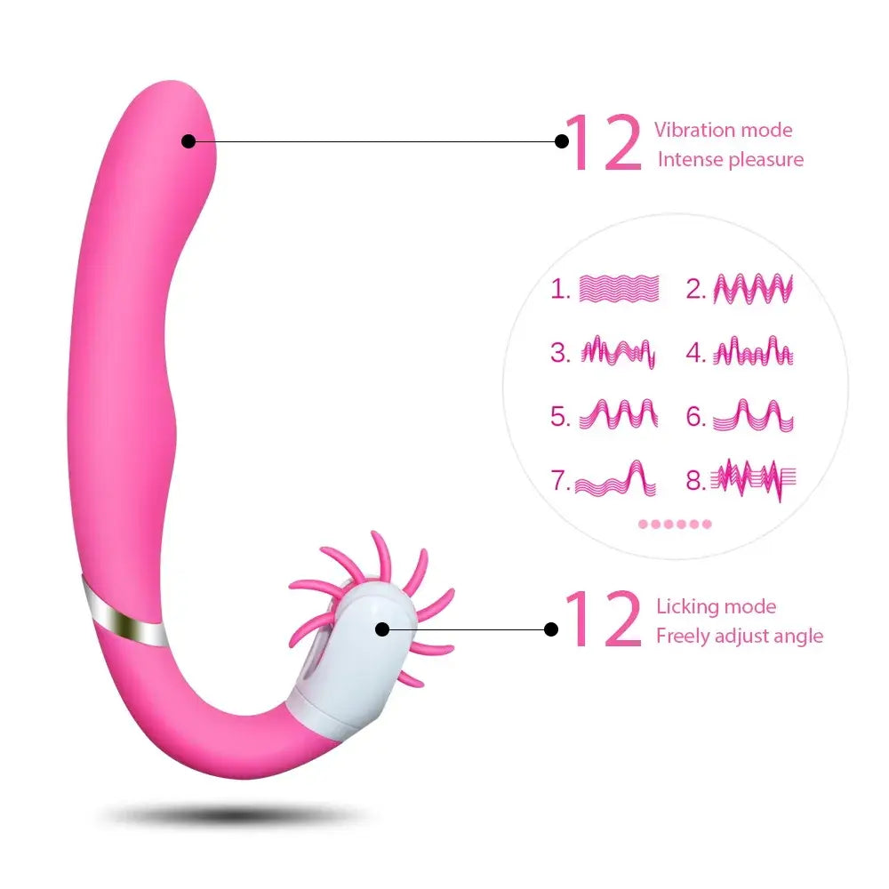 Vibrateur pour dames avec brosse pour stimuler le clitoris