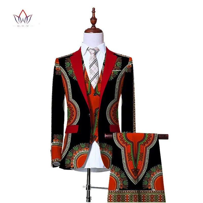 Mens 3 Piece Slim Fit Cowboy Suit. Jacket Waistcoat