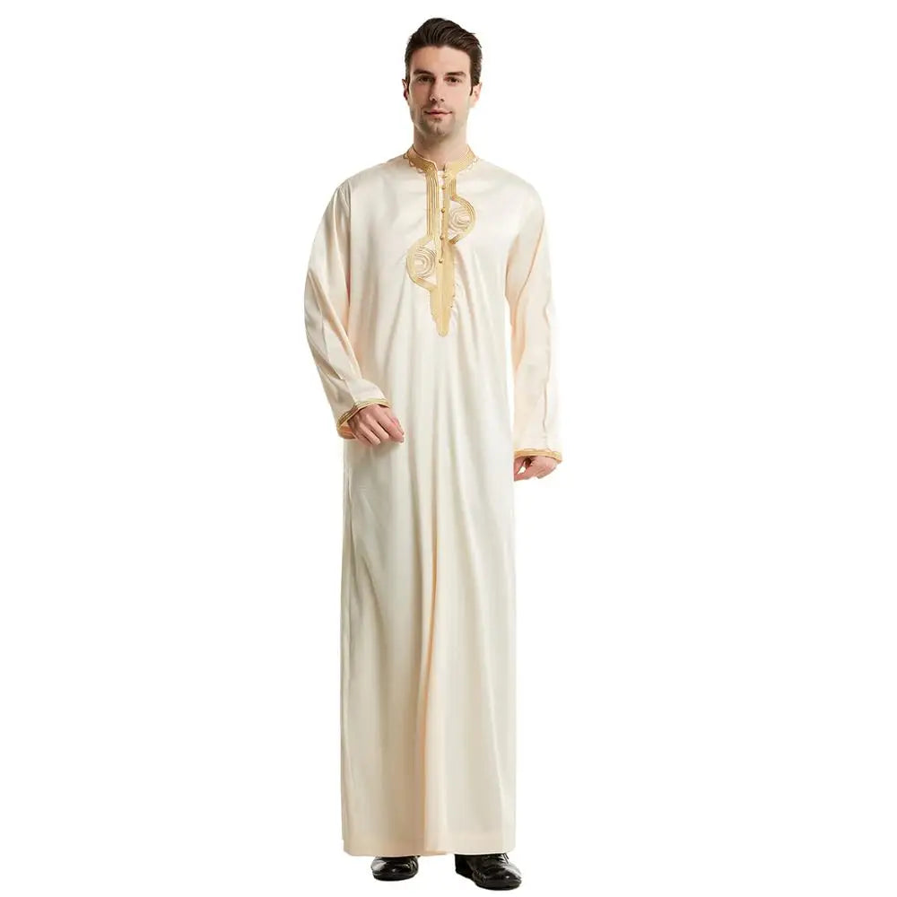 Muslim Abaya for Men Jubba Thobe Arab Long sleeve Islamic Clothing - Pleasures and Sins   Pleasures and Sins