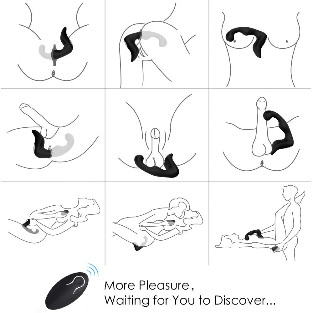 Remote Control 9 Speed Prostate Massager USB Charge For Men - Pleasures and Sins   Pleasures and Sins