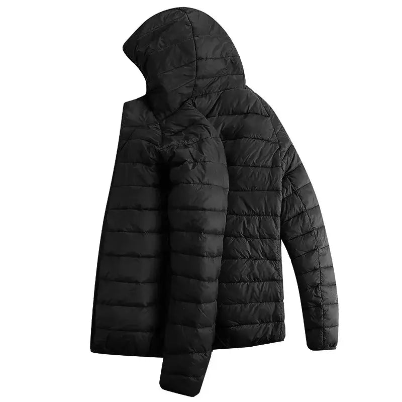 Mens Winter Warm Usb Heated Jacket Thermostat Hooded