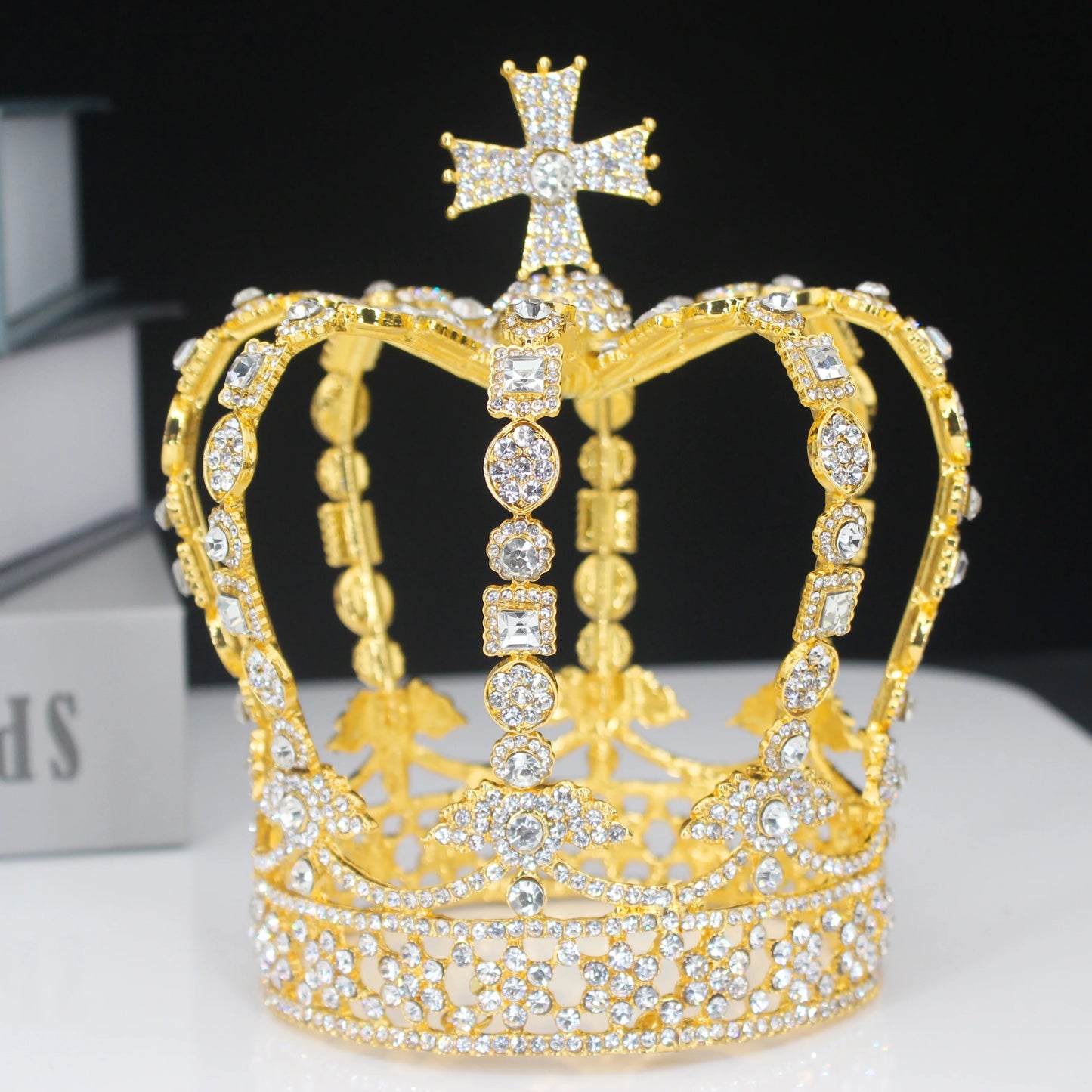 Crystal Vintage Royal Crown Men/Women Wedding Hair Accessories