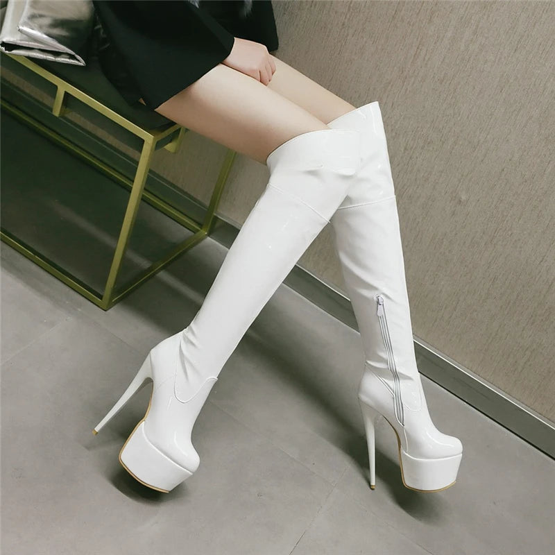 Sexy Thigh High Fetish Boots For Women With Platform - Pleasures and Sins   Pleasures and Sins