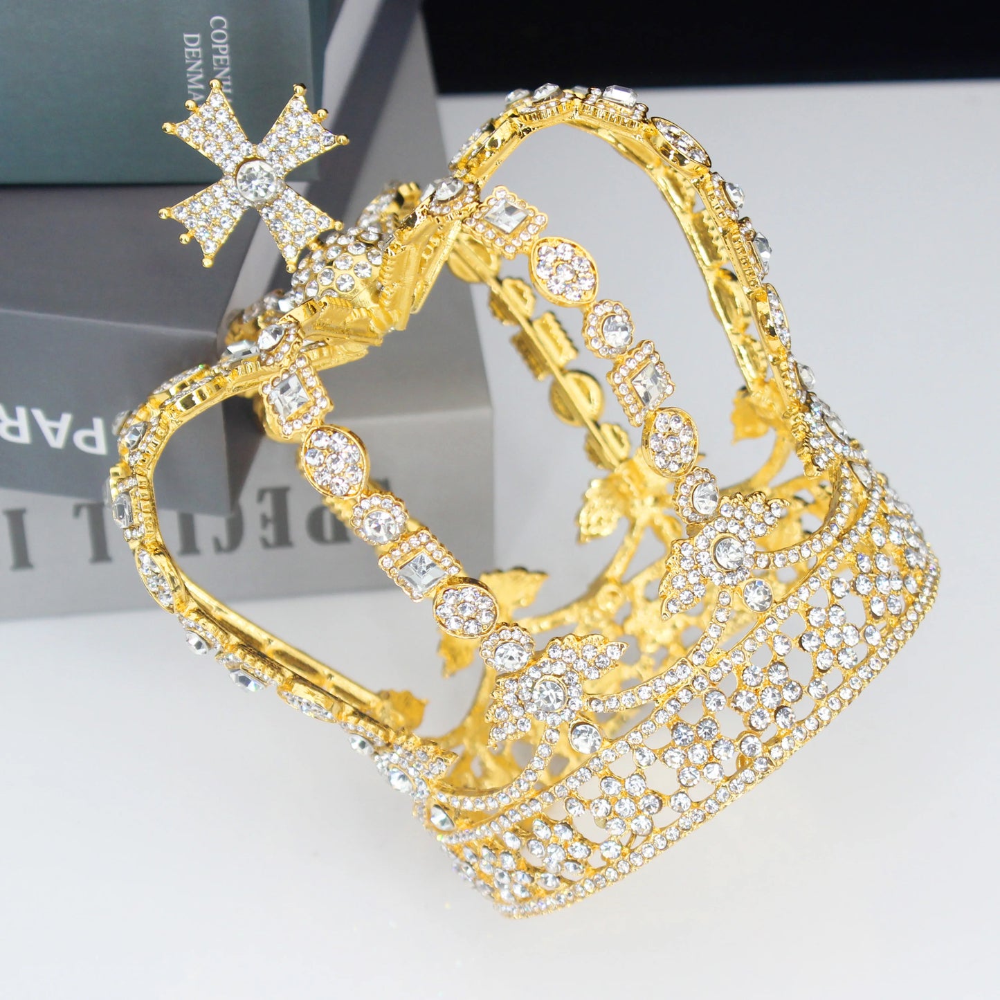 Crystal Vintage Royal Crown Men/Women Wedding Hair Accessories