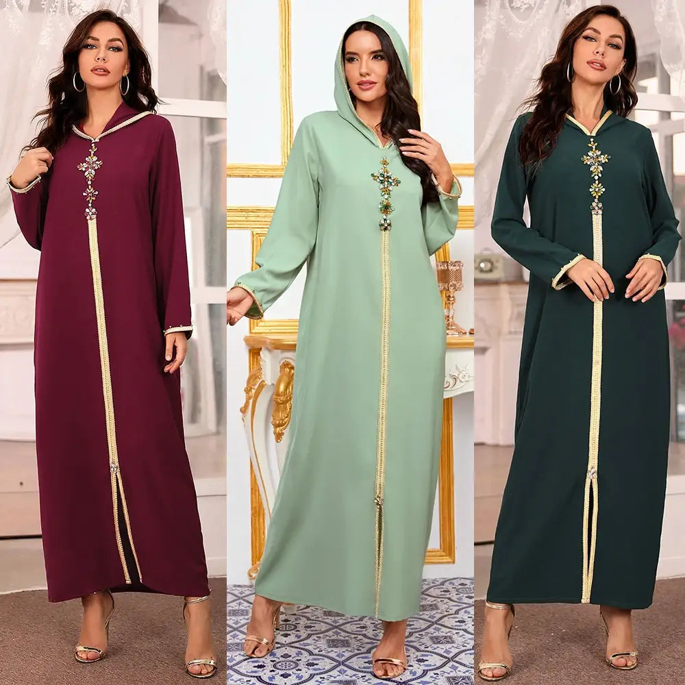 Abaya Dubai Islam Muslimisches Kleid für Frauen Arabisch