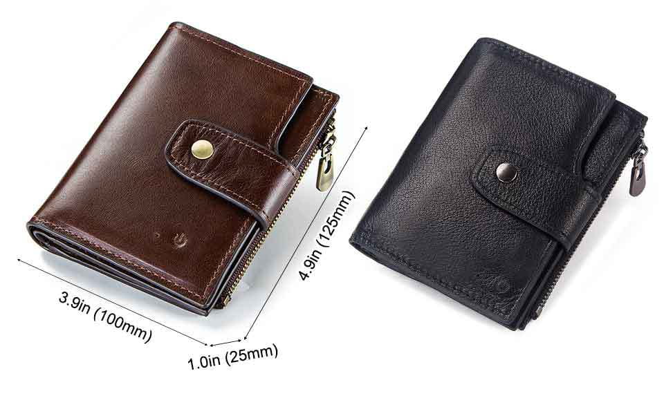 Portefeuille en cuir pour hommes Anti-Loss RFID Anti-theft Bluetooth