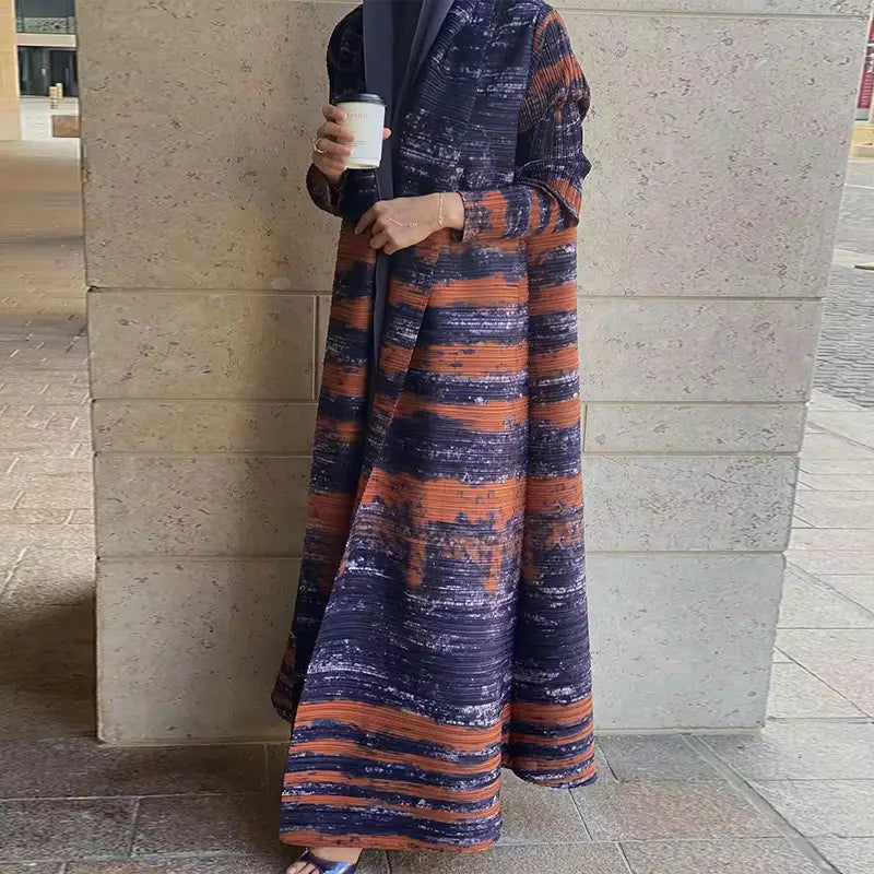 Bedruckte nahöstliche muslimische Mode Strickjacke Gewand