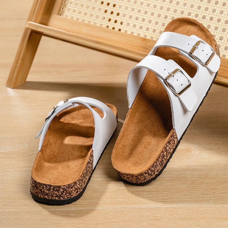 Classic Comfortable Summer Cork Shoes For Men Outdoor Sandals