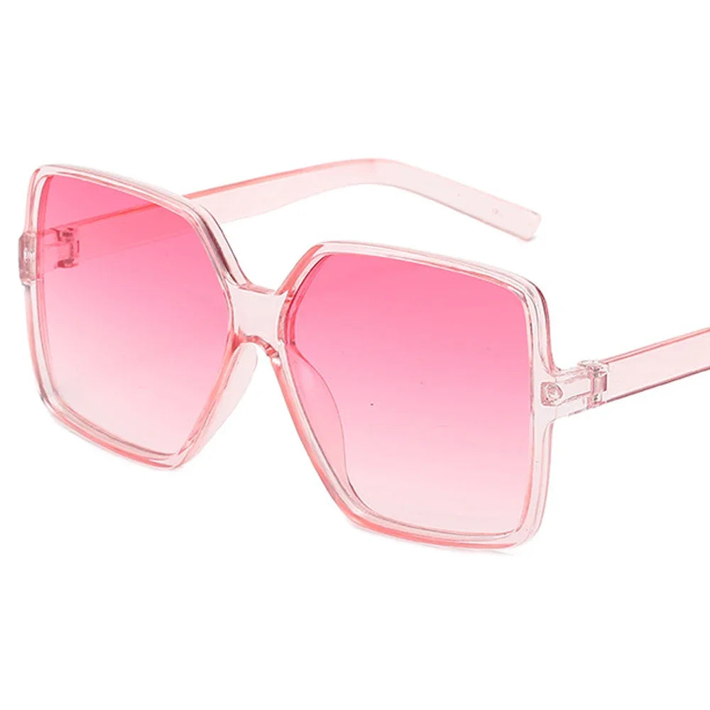 Black Square Oversized Women's Big Frame Colorful Sun Glasses