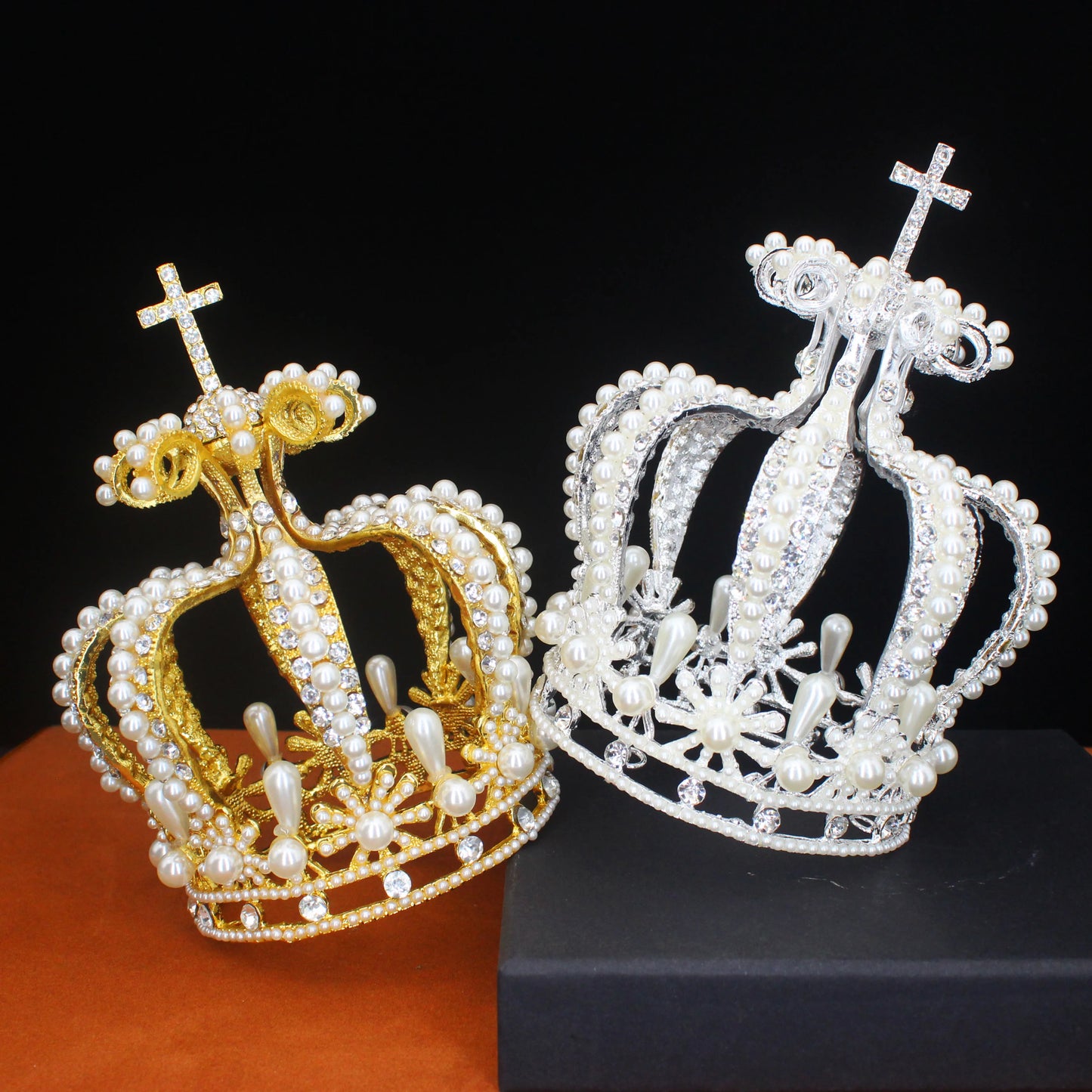 Crystal Vintage Royal Crown Men/Women Wedding Hair Accessories