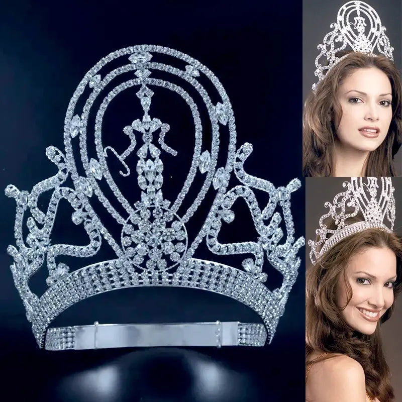 Couronne ajustable du large bandeau de Miss Univers en cercle complet