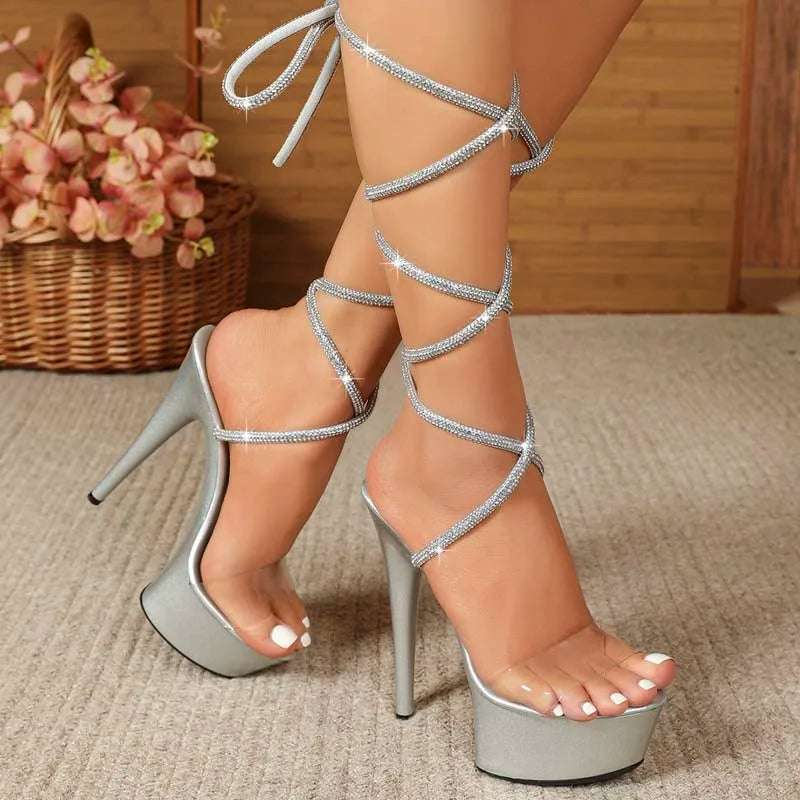 Pole Dance 15cm Platform Heel Open Toe Shoes