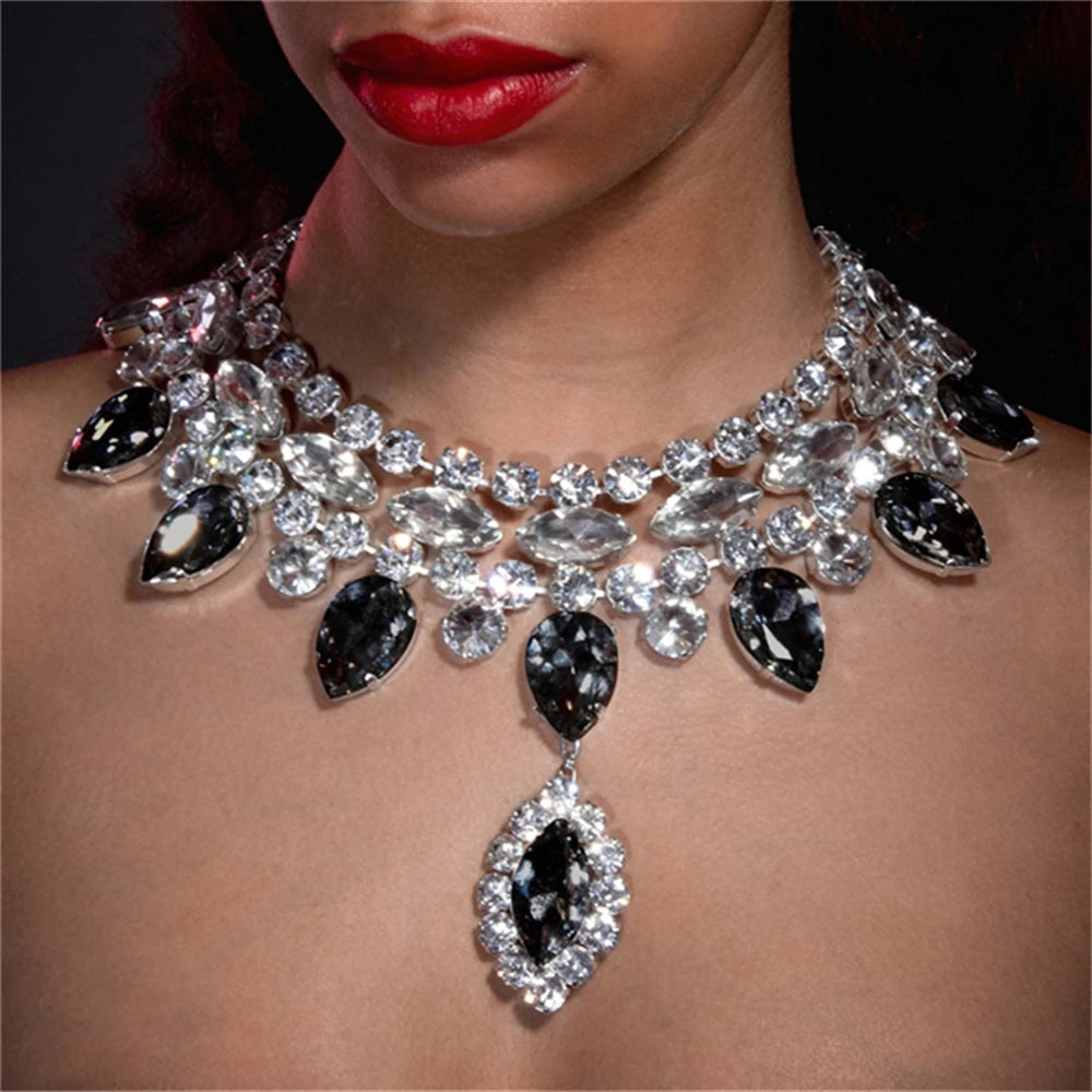 Exaggerated Crystal Large Women's Luxury Rhinestone Jewelry - Pleasures and Sins   Pleasures and Sins