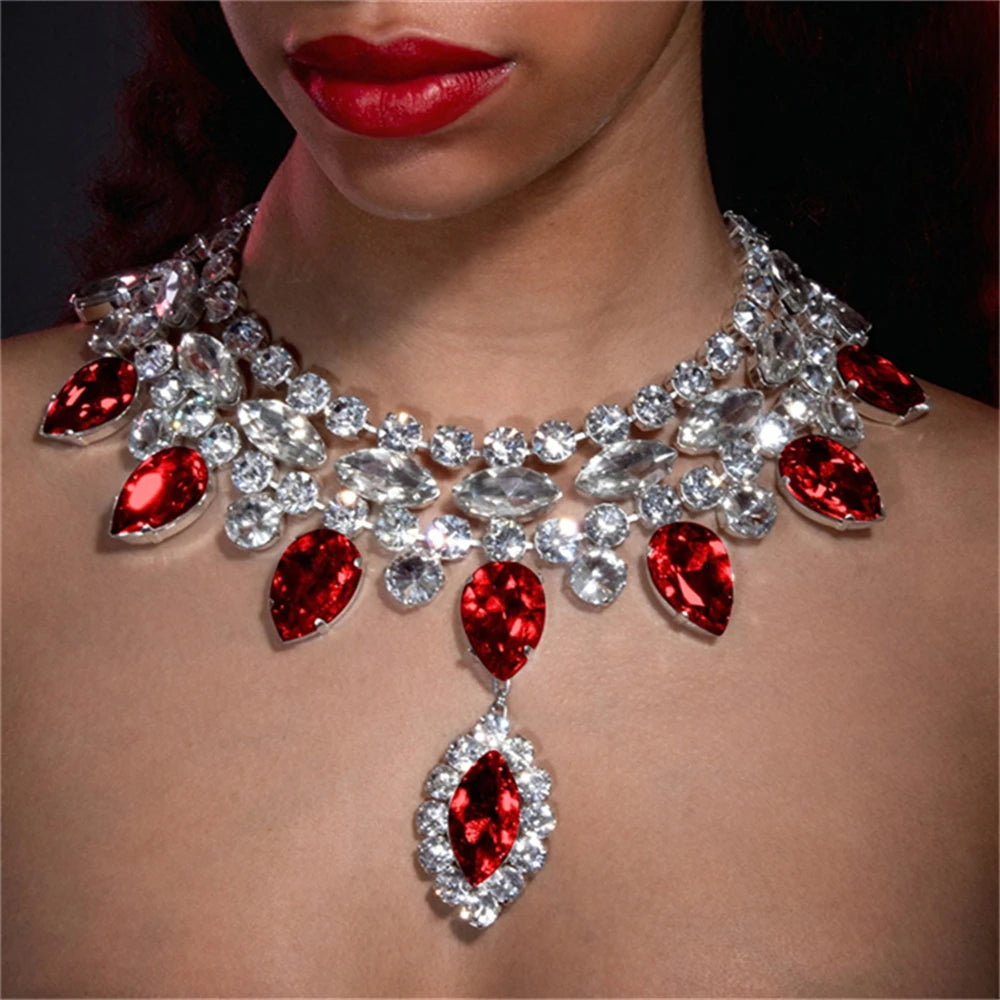 Exaggerated Crystal Large Women's Luxury Rhinestone Jewelry - Pleasures and Sins   Pleasures and Sins