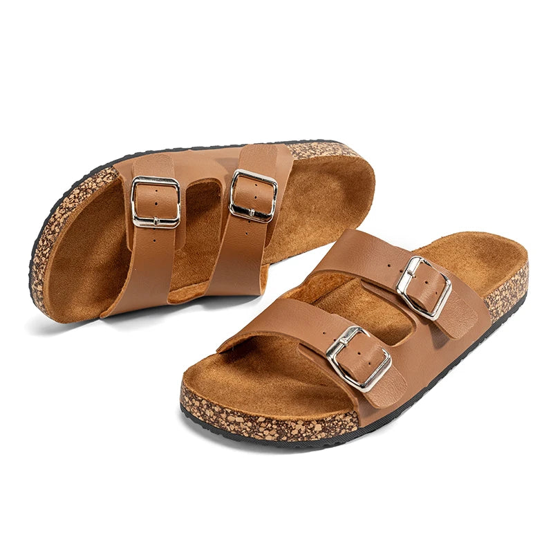 Classic Comfortable Summer Cork Shoes For Men Outdoor Sandals