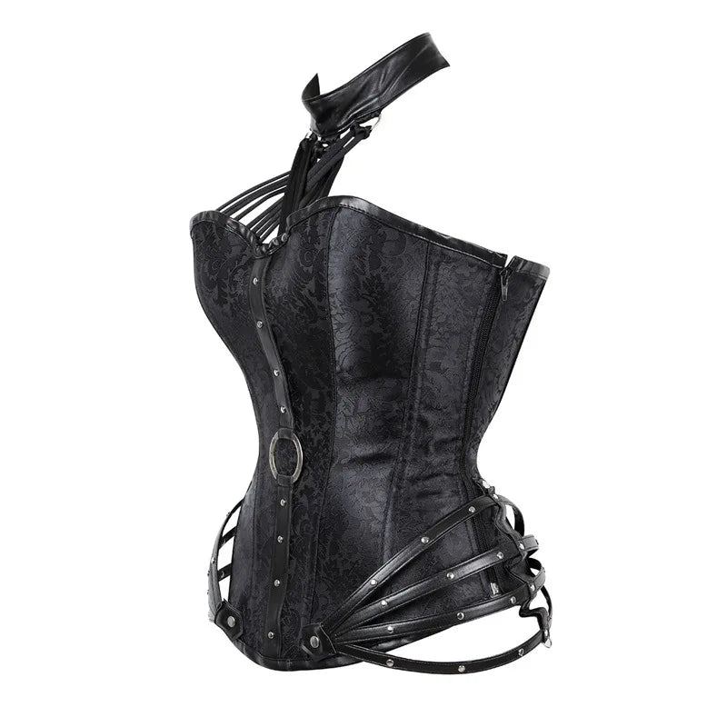 New Gothic Medieval Steampunk Womens Viking Pirate Costume Gothic Knight Corset